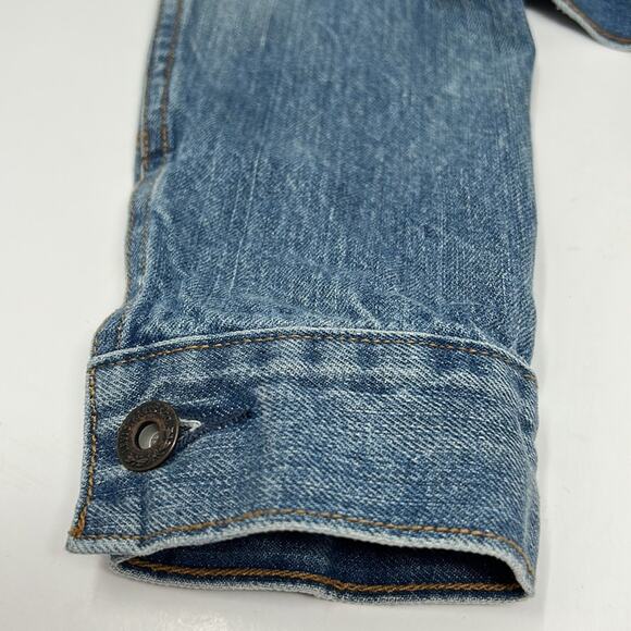 Levis Women's Blue Denim Original Trucker Jacket Size Small - Picture 14 of 16
